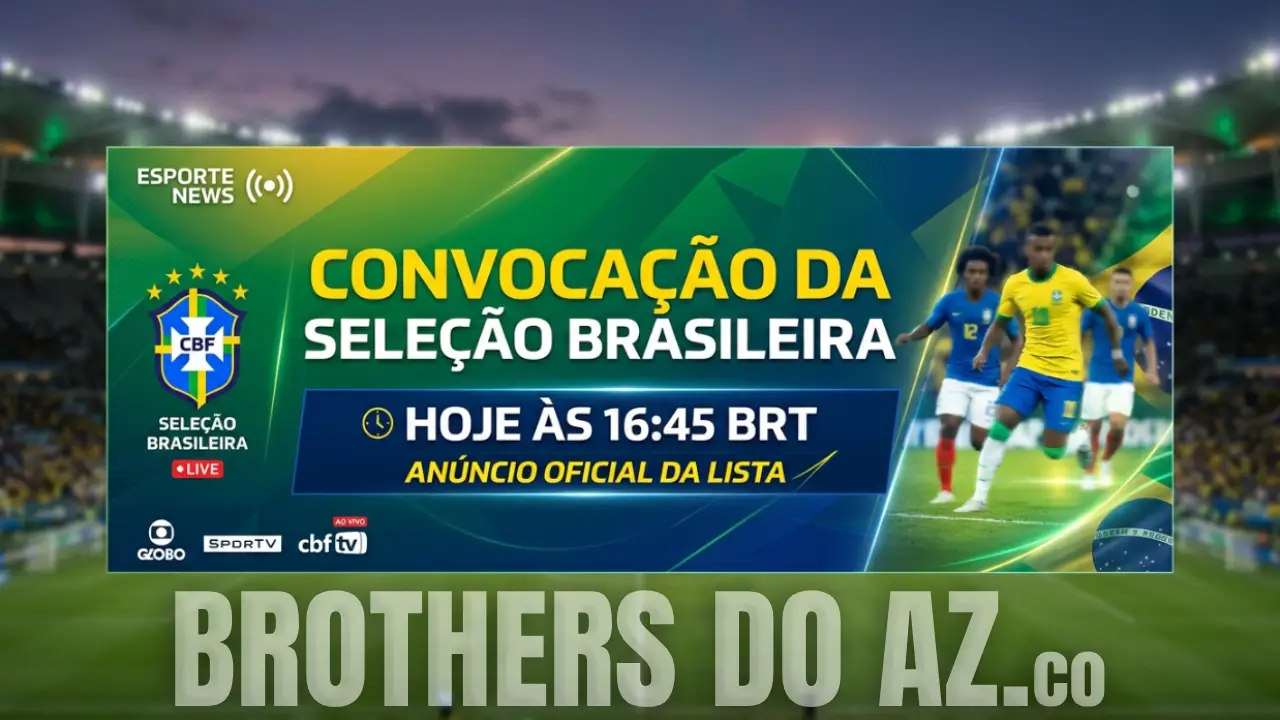 No momento, você está visualizando Convocação da Seleção Brasileira acontece às 16:45