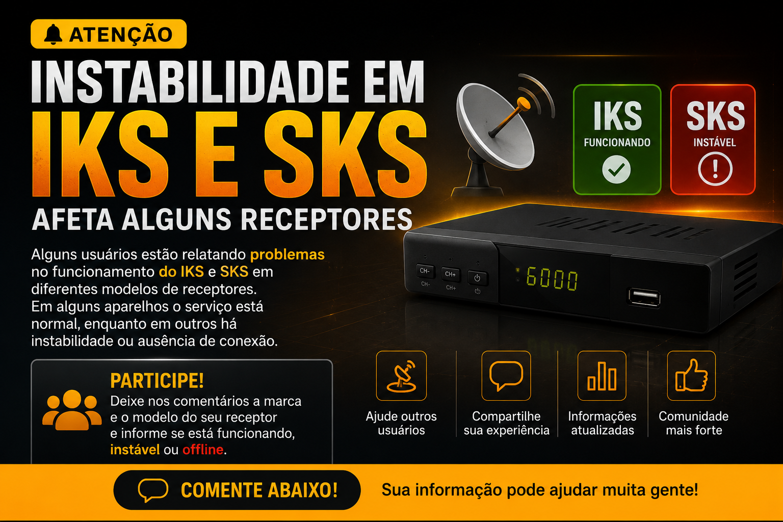 No momento, você está visualizando Instabilidade em IKS e SKS afeta alguns receptores